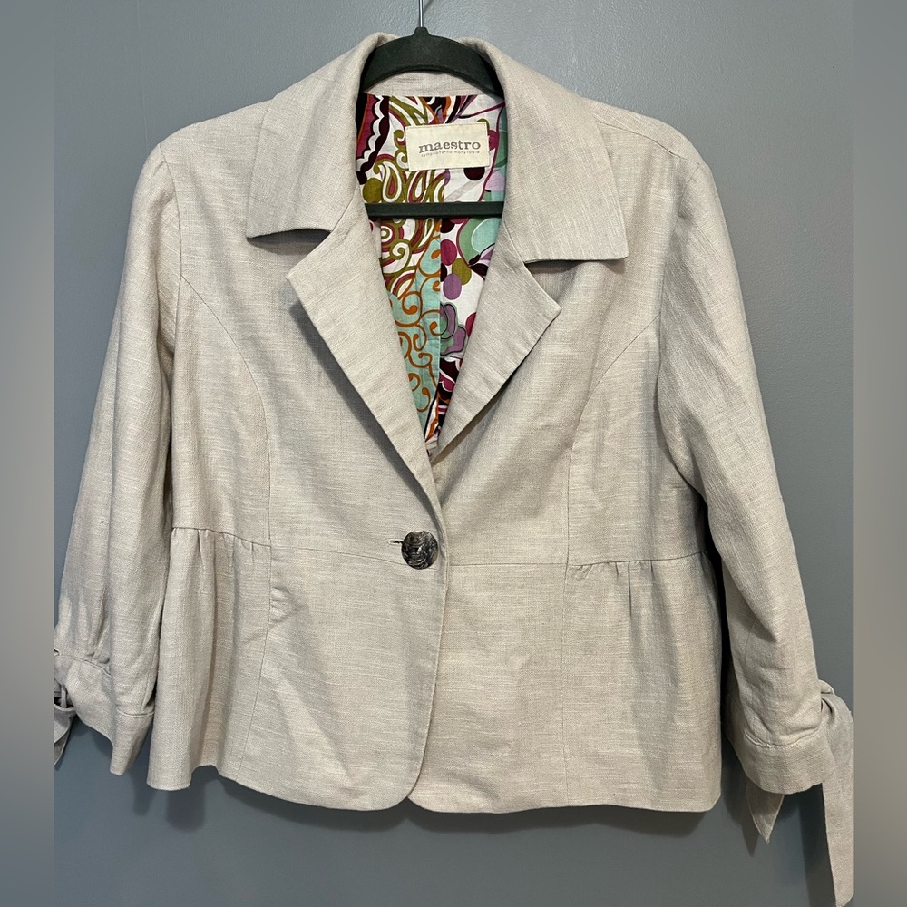 Jacket beautiful viscose linen blend
